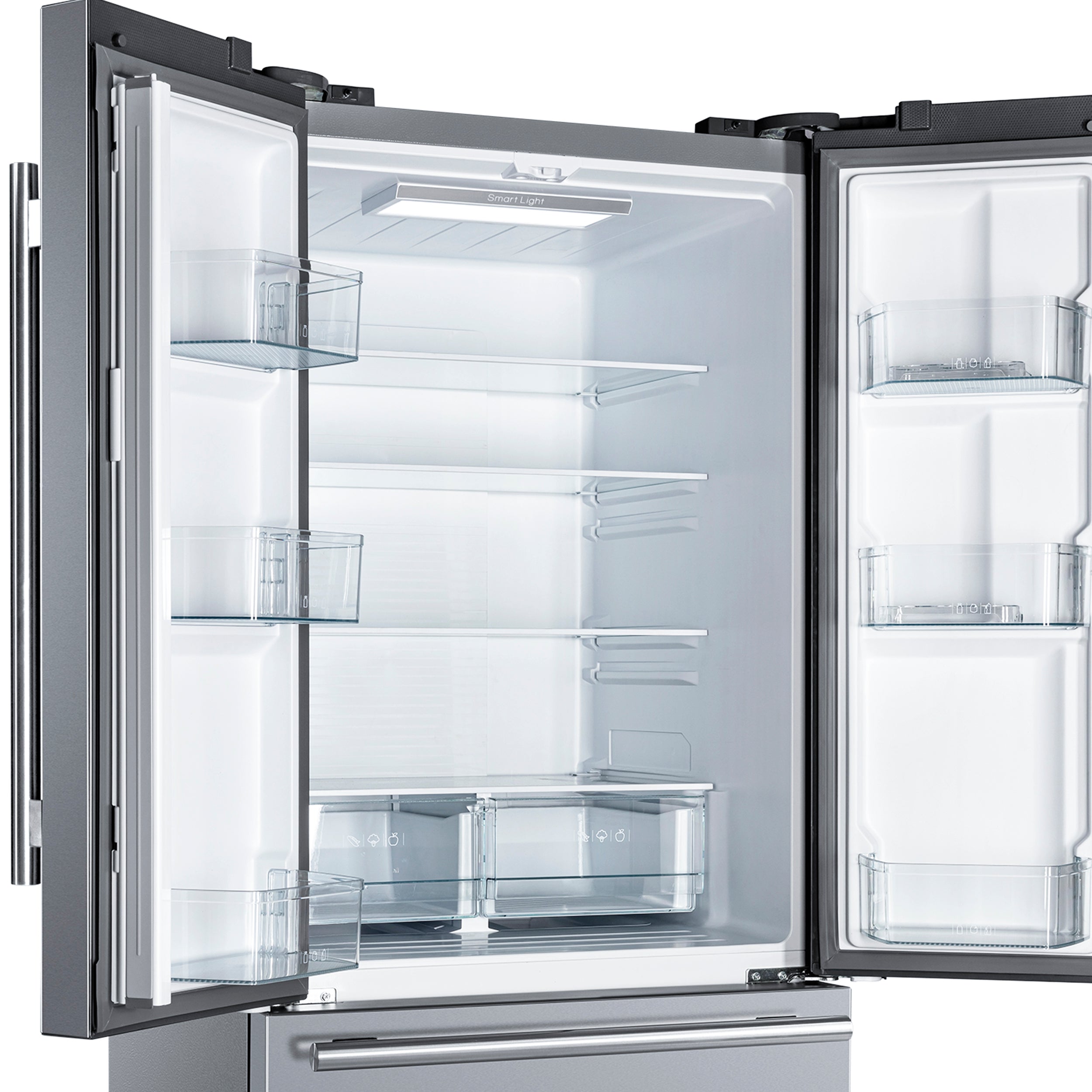 Forno Gallipoli 35 in. 17.5 cu.ft. Stainless Steel Built-In French Door Refrigerator with Ice Maker and Modern Trim Kit | FFFFD1974-35MG