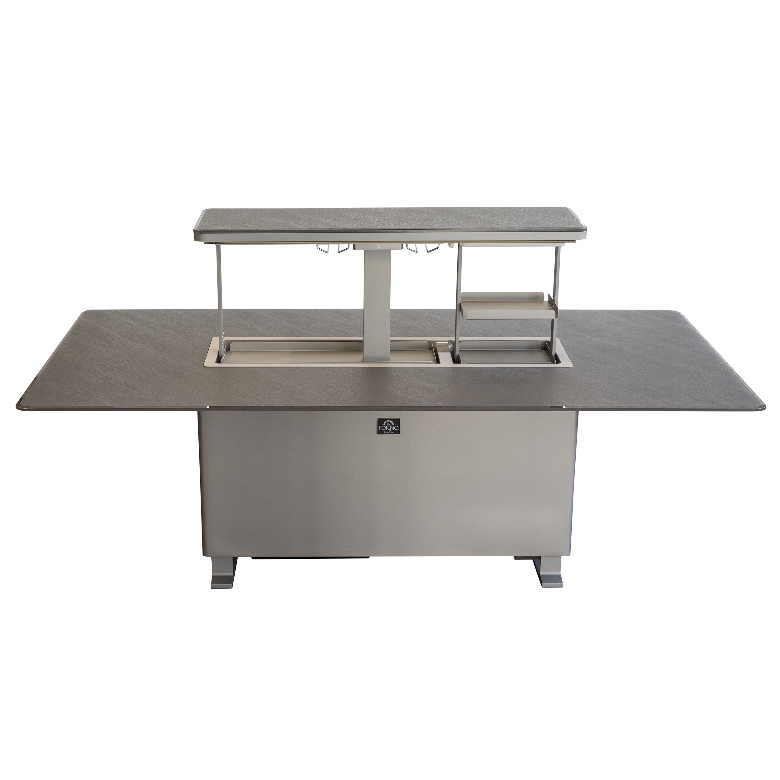 Cinetico Smart Dining Table, Sandstone Black, 5.3 cu.ft fridge and freezer with Bluetooth control