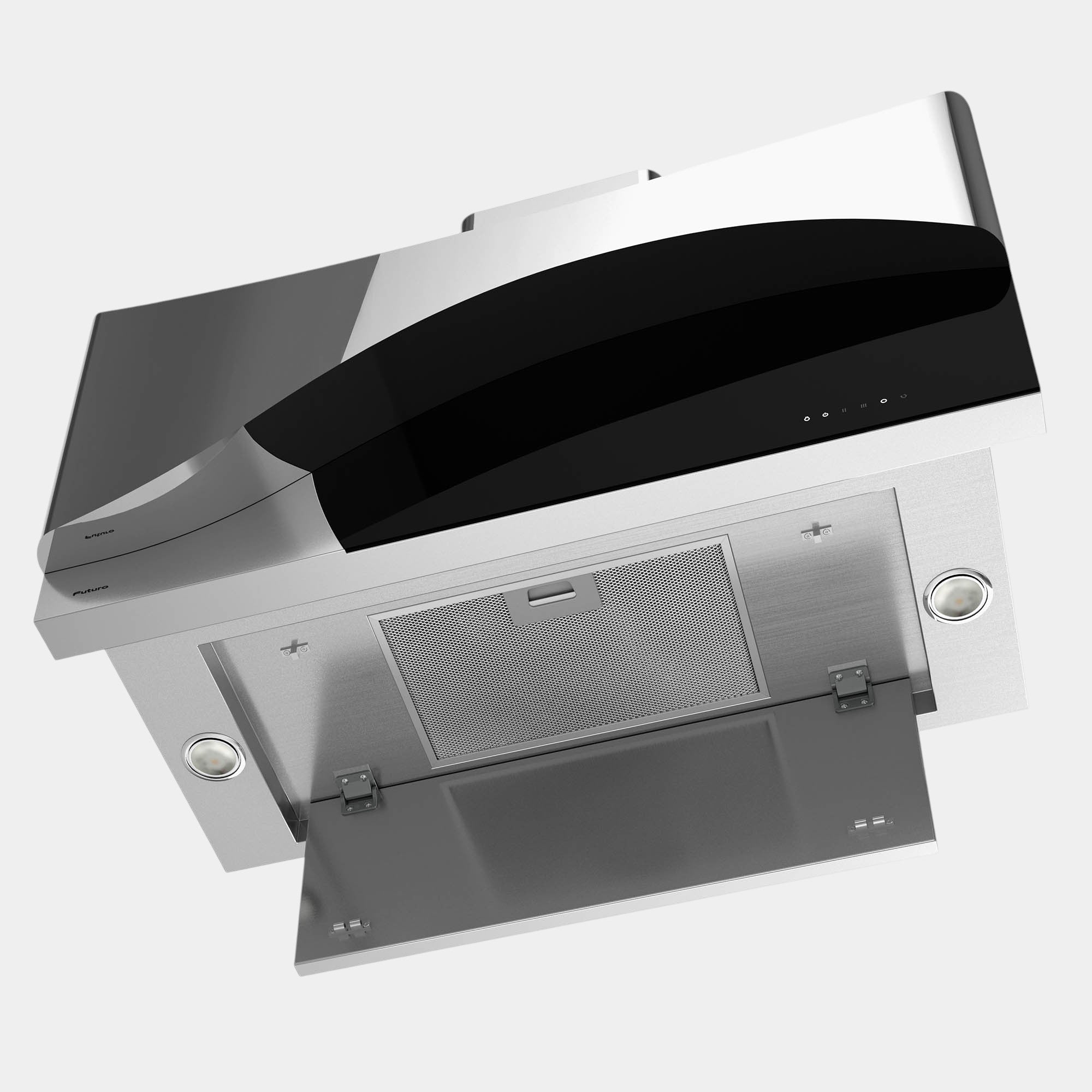 Futuro Aesthetics 36 in. 940 CFM Black Wall Mount Range Hood | WL36AESTHETICS-BLK