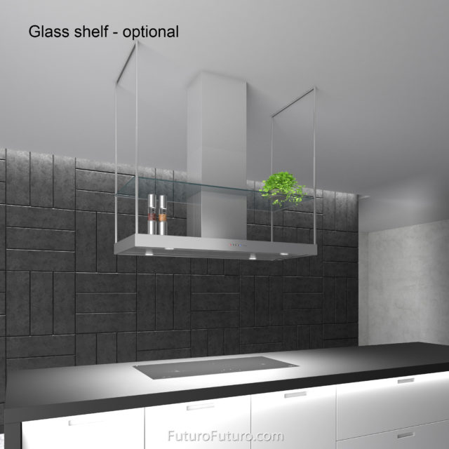 Futuro Europe 48 in. 940 CFM Stainless Steel Island Mount Range Hood