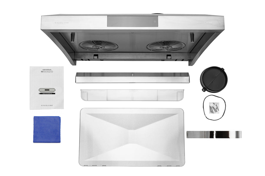 Hauslane 30 in. 860 CFM Self Clean Stainless Steel Under Cabinet Range Hood | UC-PS38SS-30