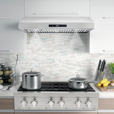 Cosmo Haven 30 in. 380 CFM Stainless Steel Under-Cabinet Range Hood, Touch Controls | UMC30