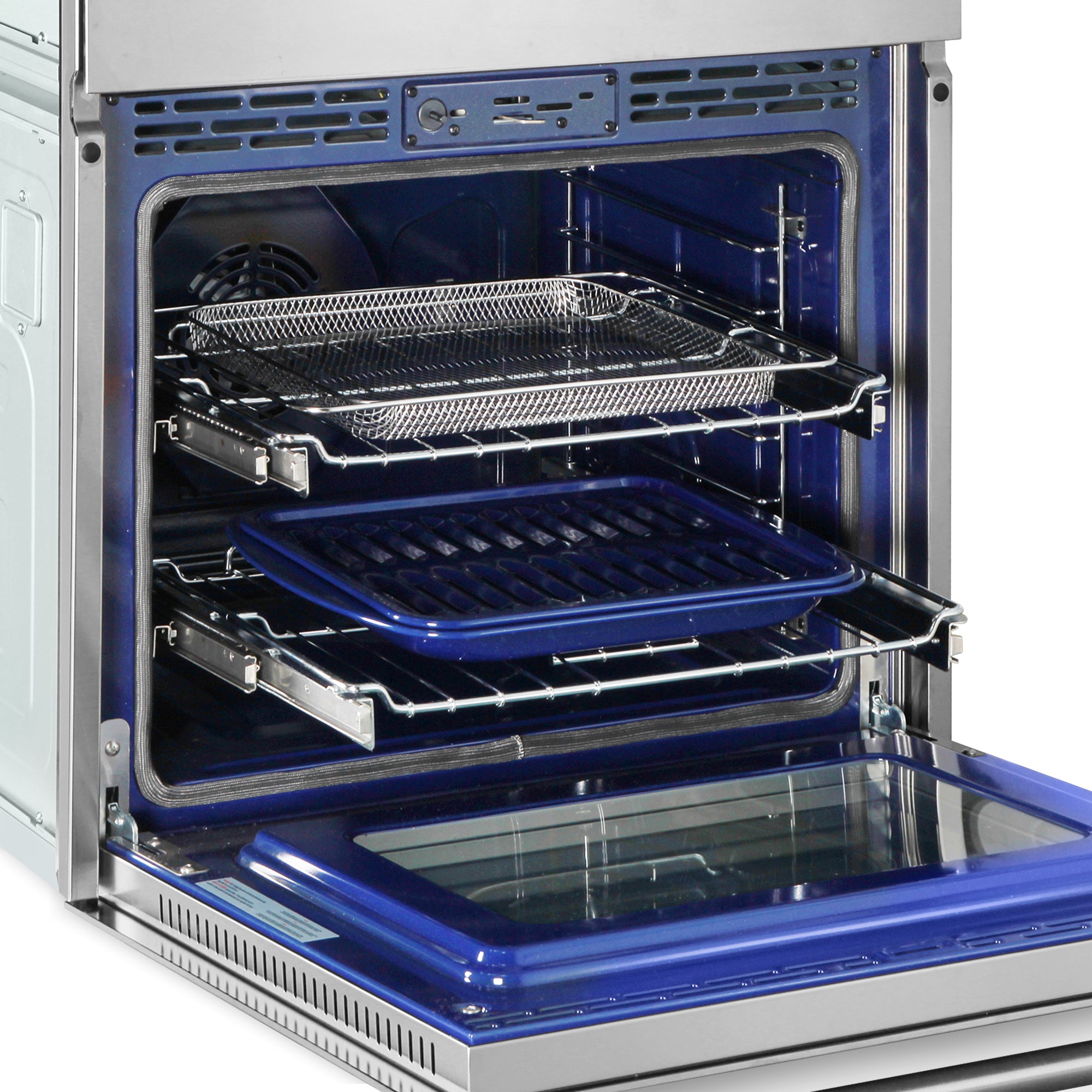 Cosmo Regal 30 in. 6.4 cu.ft. Stainless Steel Electric Combi Wall Oven amd Microwave with Air Fry | COS-WOMCR302SS