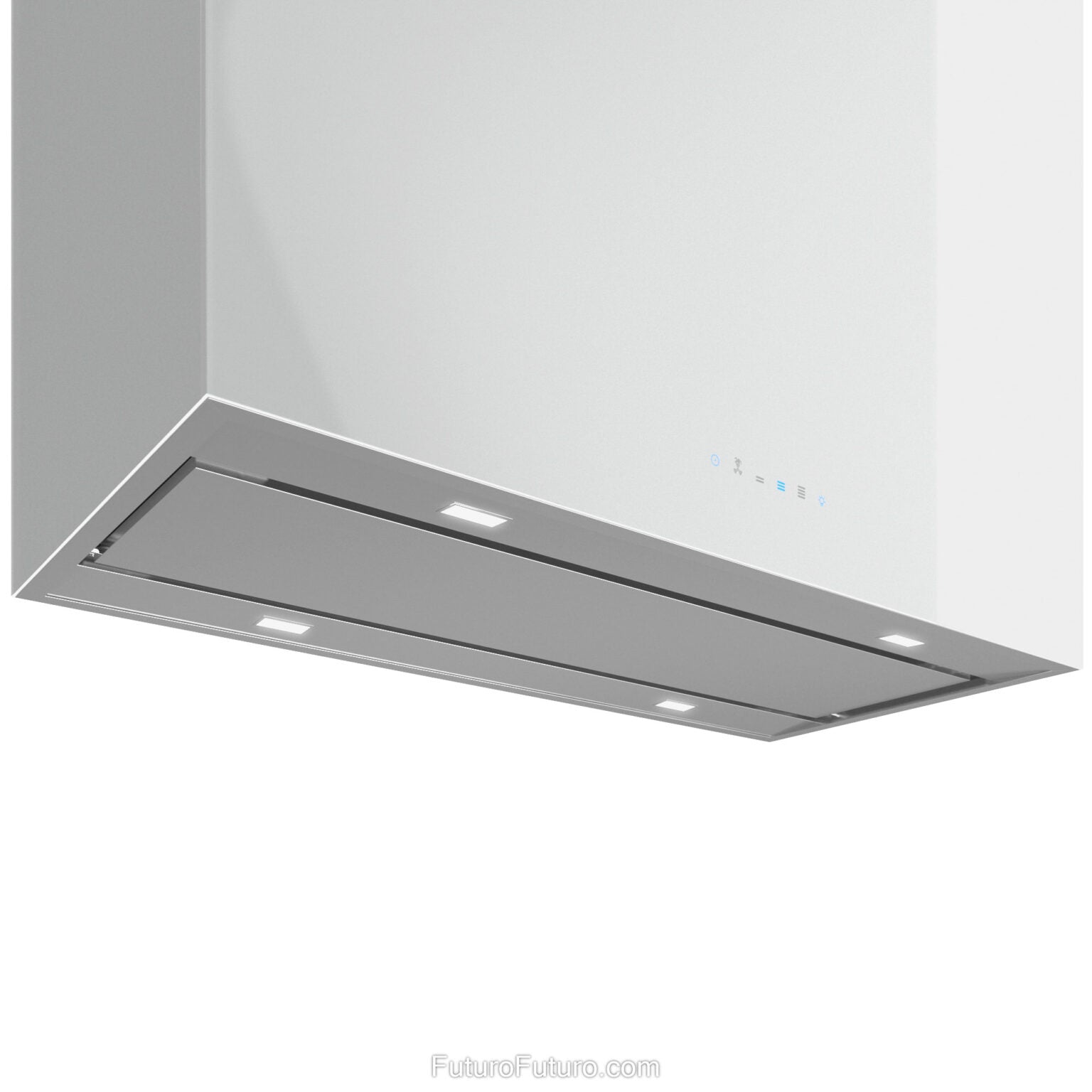 Futuro Lombardy 36 in. 940 CFM White Island Mount Range Hood | IS36LOMBARDY-WHT