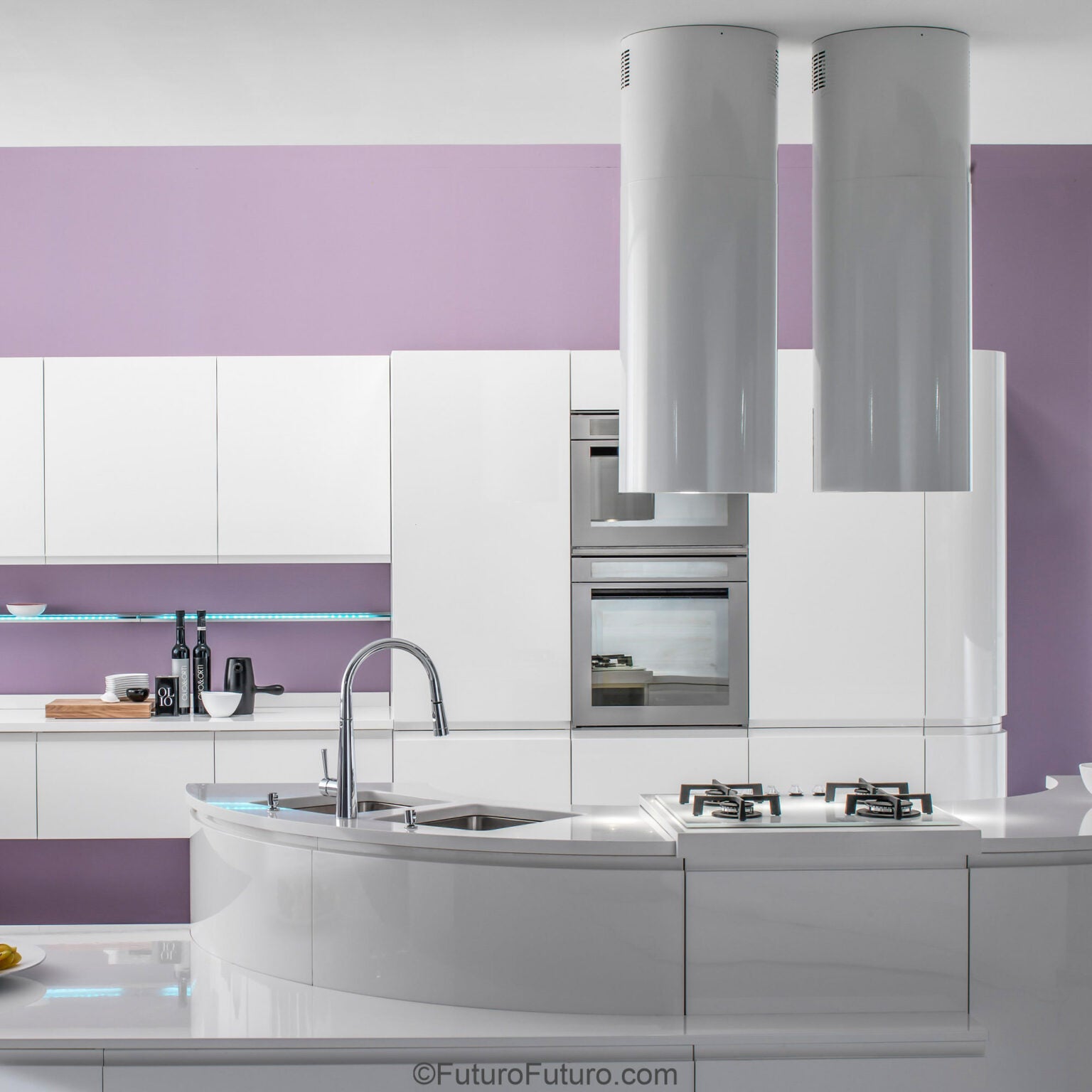 Futuro Jupiter 14 in. 940 CFM White Island Mount Range Hood | IS14JUPITER-WHT