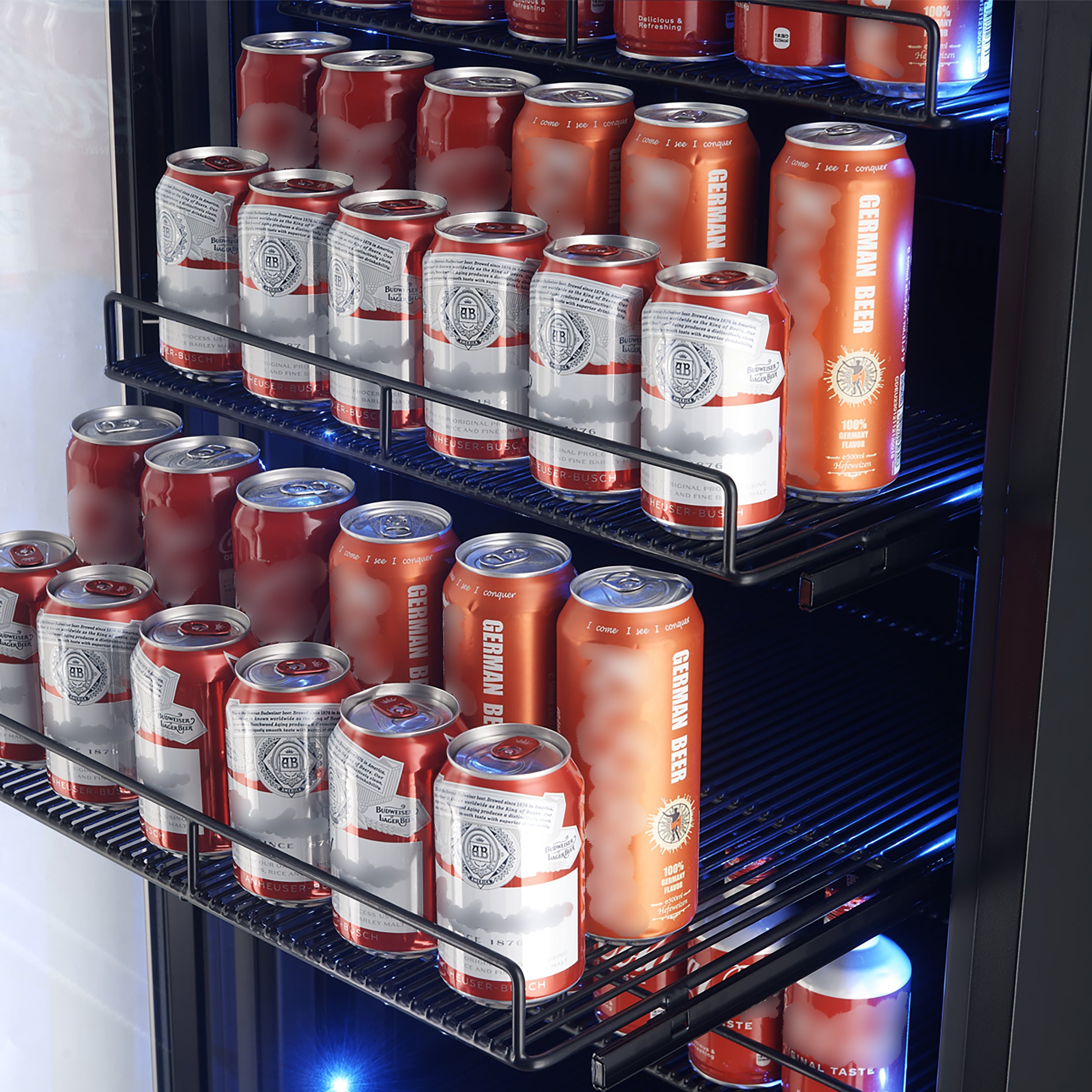 Forno Avellina 48 in. 94 Bottle and 427 Can French Door Triple Zone Wine/Beverage Cooler | FWCDR6633-48S