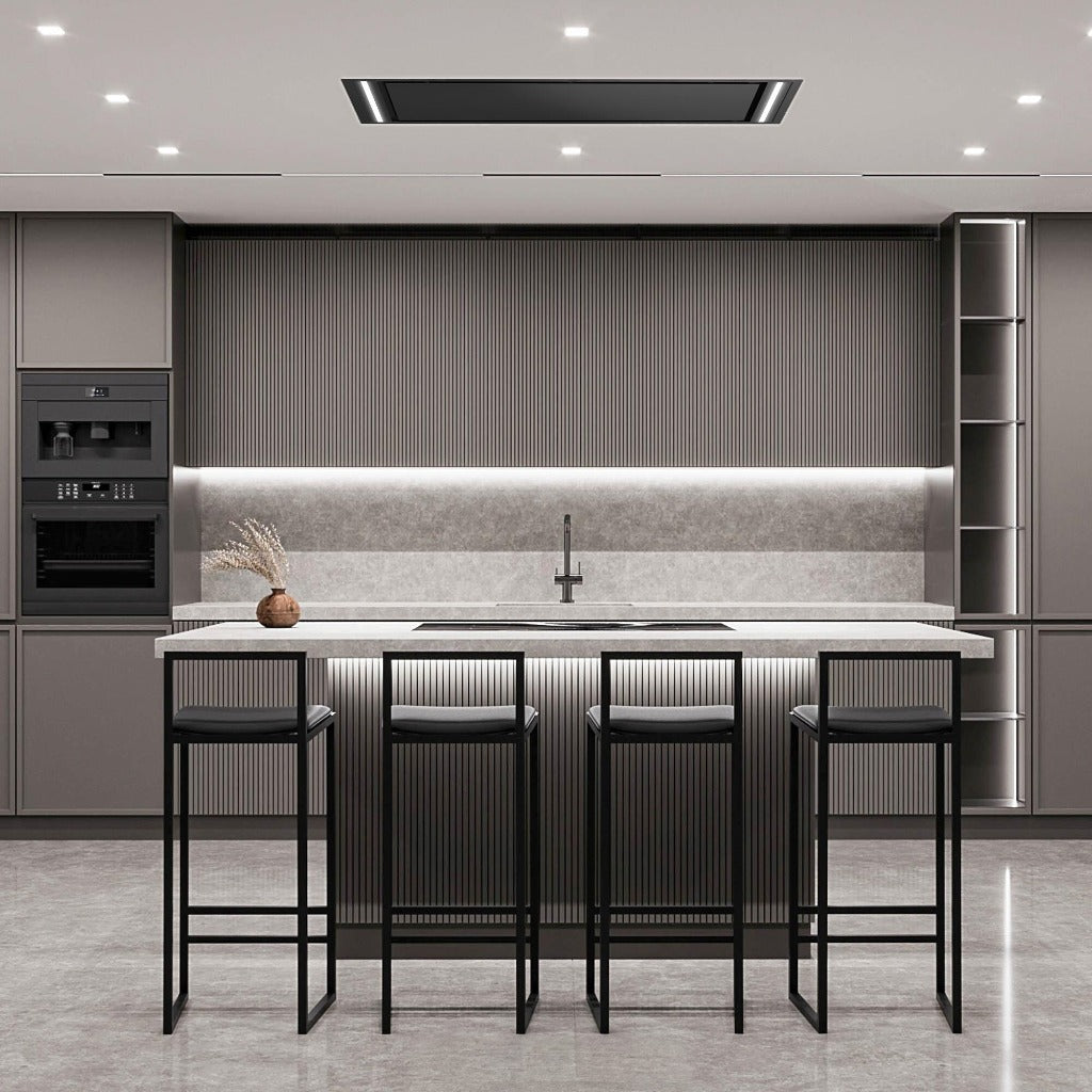 Futuro Stealth 50 in. 940 CFM Black Ceiling Mount Range Hood | IS50STEALTH-BLK