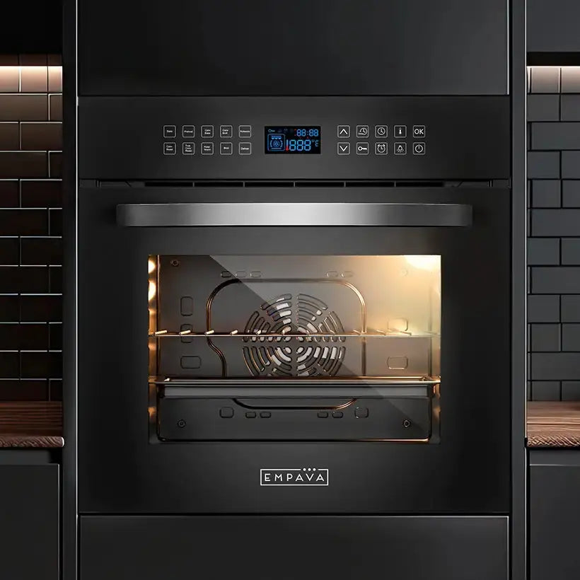 Empava 24 In. 2.3 cu. Ft. Silver Glass Electric Single Wall Oven | EMPV-24WOC17