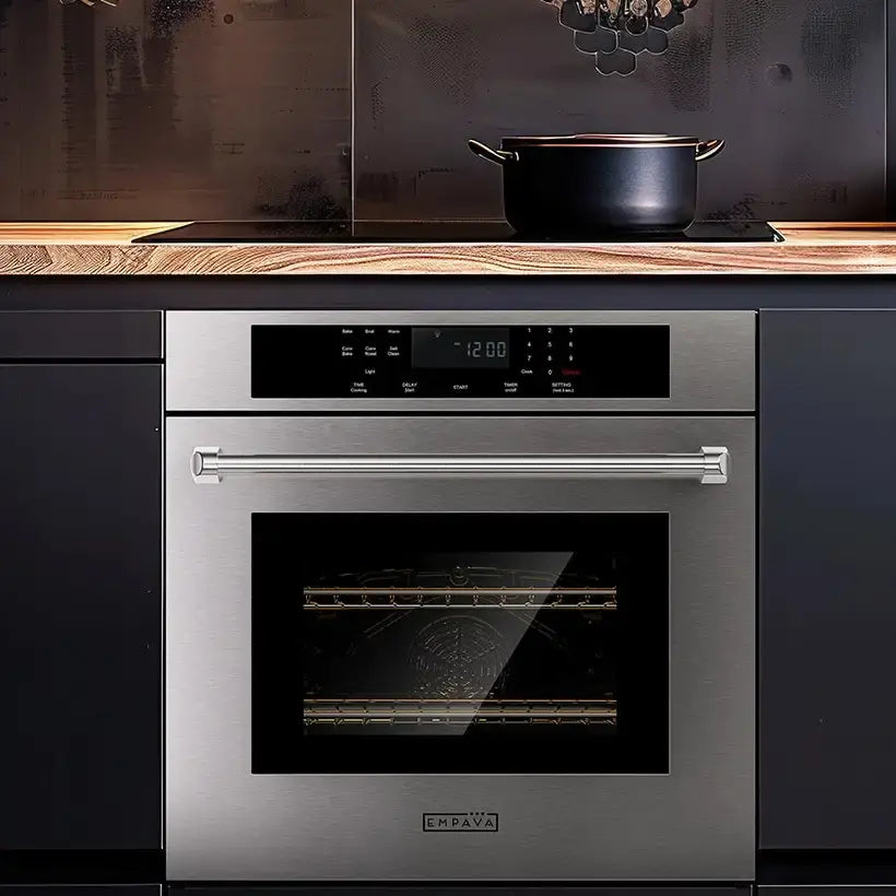 Empava 30 In. 5 cu. Ft. Stainless Steel Self-Cleaning Electric Single Wall Oven | EMPV-30WO03