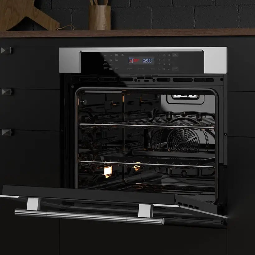 Empava 30 In. 5 cu. Ft. Stainless Steel Self-Cleaning Electric Single Wall Oven With Air Fry | EMPV-30WO04
