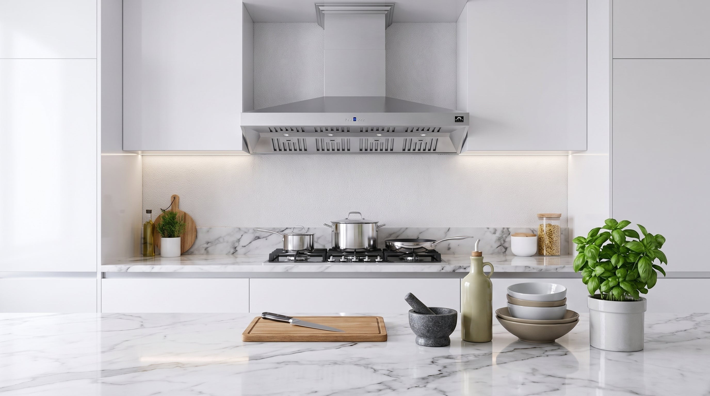 Forno Orvieto 60 in. 1200 CFM Stainless Steel Wall Mount Range Hood | FRHWM5094-60