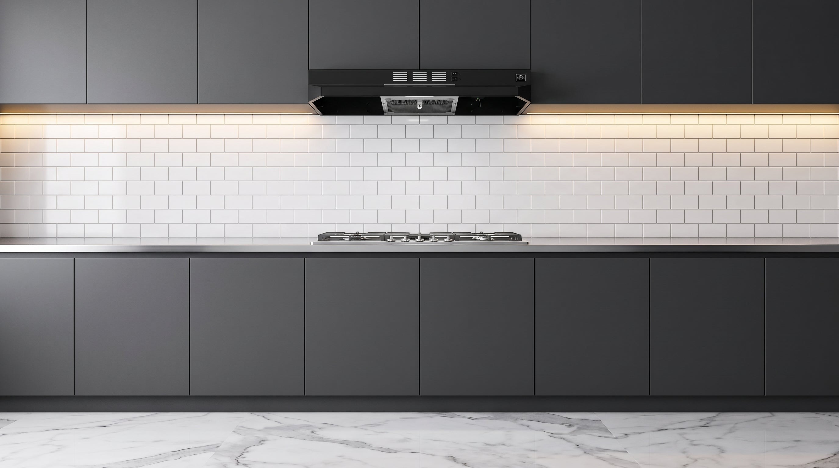 Forno Cappa 30 in. 200 CFM Black Convertible Under Cabinet Range Hood | FRHUC5200-30BLK