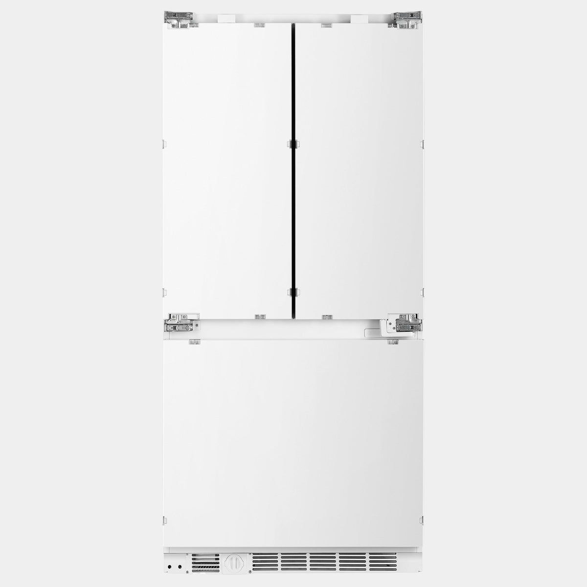 Oven Elite HQ Forno Rivestito 36-inch built-in French door refrigerator with a sleek stainless steel finish.