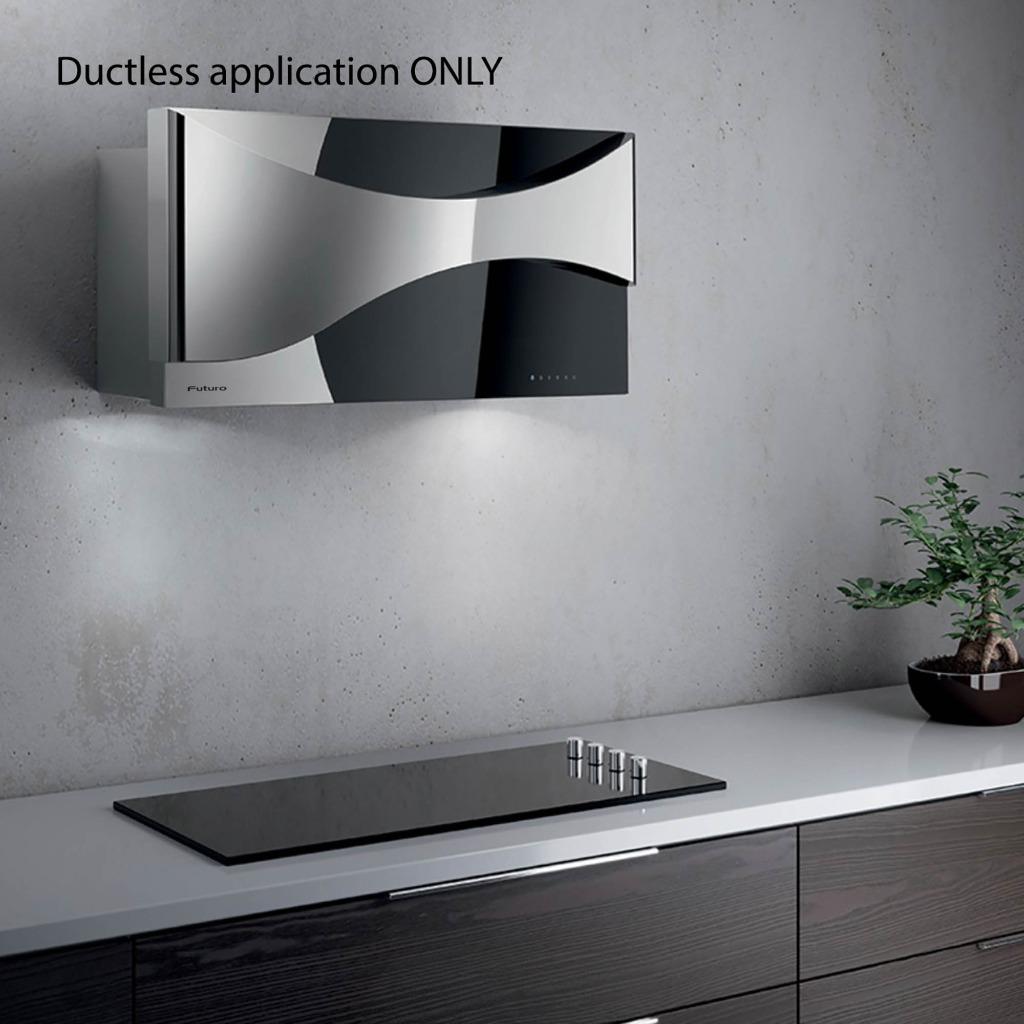 Futuro Aesthetics 36 in. 940 CFM Black Wall Mount Range Hood | WL36AESTHETICS-BLK