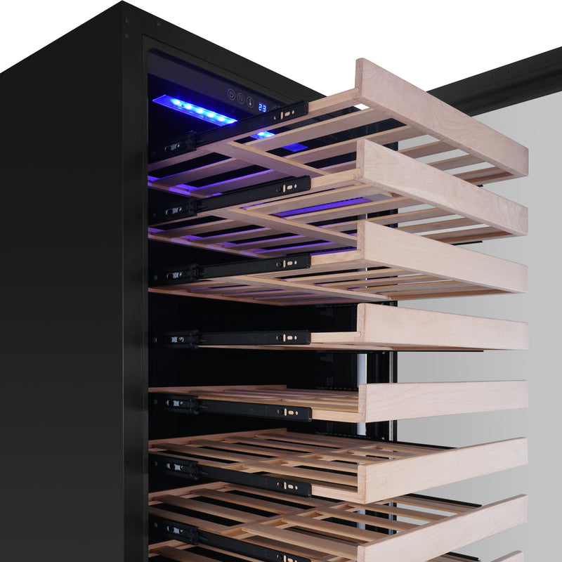 Kingsbottle 48 in. 159 Bottle and 630 Can Upright Triple Zone Wine and Beverage Cooler